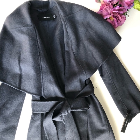 Tahari Marilyn Cape Overlay Wool Blend Coat New With Tag - Picture 5 of 8